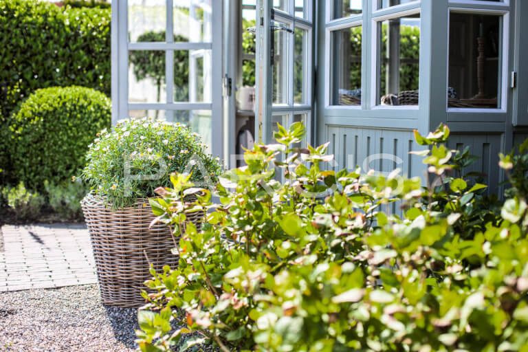 belgisch-eglischer Gartenstil Gartengestaltung Gartendetail Gartenpavillon
